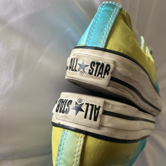Converse all stars psychedelic green/ blue  shoes men’s size 6 women’s size 8 - Picture 5 of 11